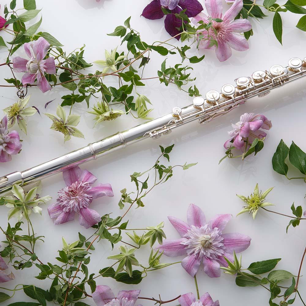 ヤマハフルート　ハンドメイド　881DRH 総銀製 YAMAHA YFL-881 総銀 リングキー フルート