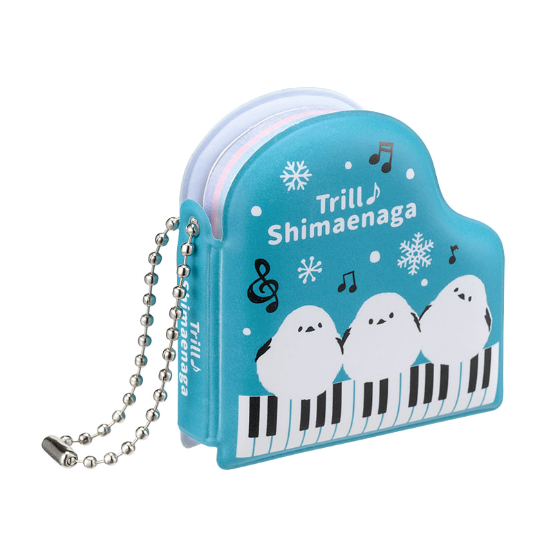 トリル♪シマエナガ　ぷにぷにメモ帳キーホルダー