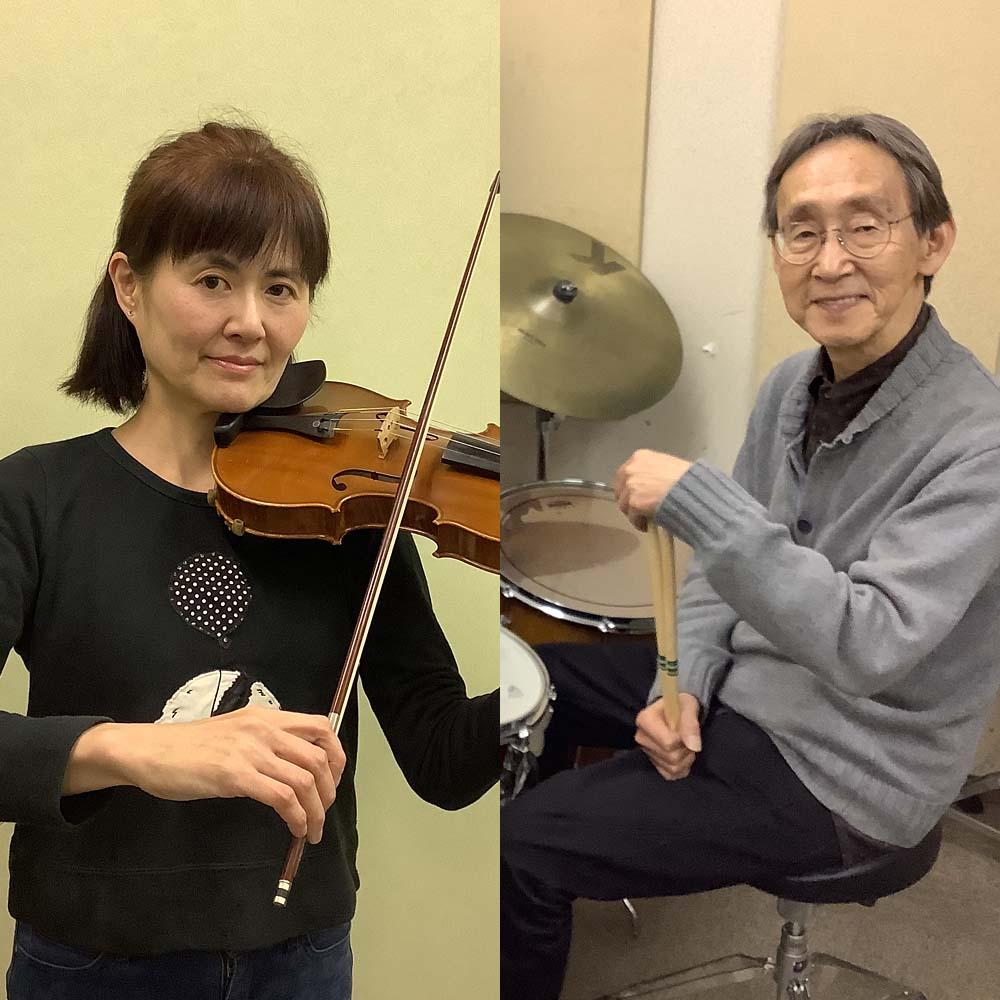 エレクトリックバイオリン&電子ドラム 店頭コンサート
