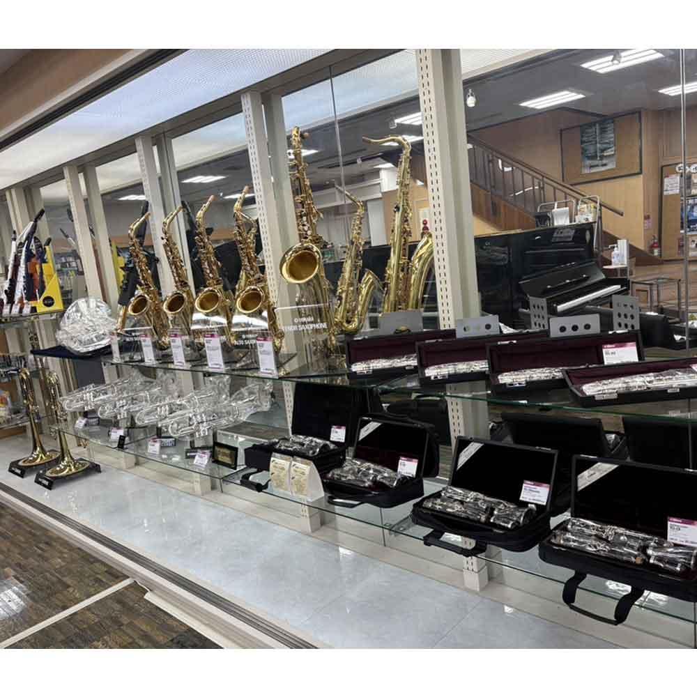 サクソフォン以外のヤマハ管楽器も展示ラインアップ