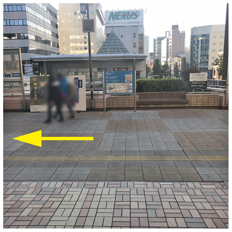 yamahamusic-takasaki-shop_takasaki-station-1JR高崎駅西口を出てデッキを左に歩いてください